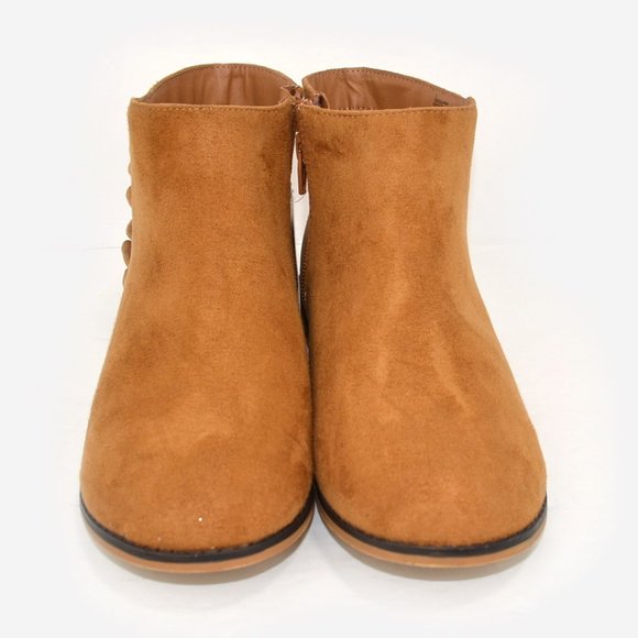 NWT Cat & Jack Girls Booties Chestnut Brown Sz 2,5 - Picture 2 of 8